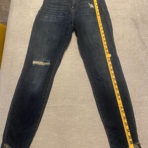 Sneak Peek Women's Distressed Jeans - Dark Blue